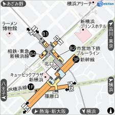 新横浜 構内図 駅探