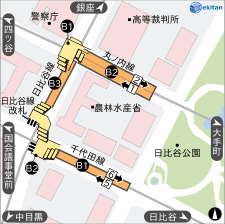 霞ケ関 東京 構内図 駅探