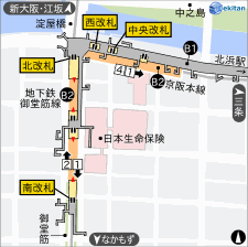 淀屋橋 構内図 駅探