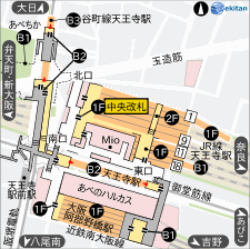 天王寺 構内図 駅探